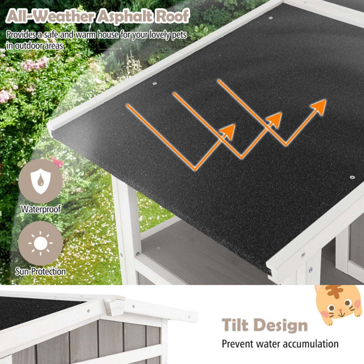 2-Story Wooden Outdoor Feral Cat House - image 7