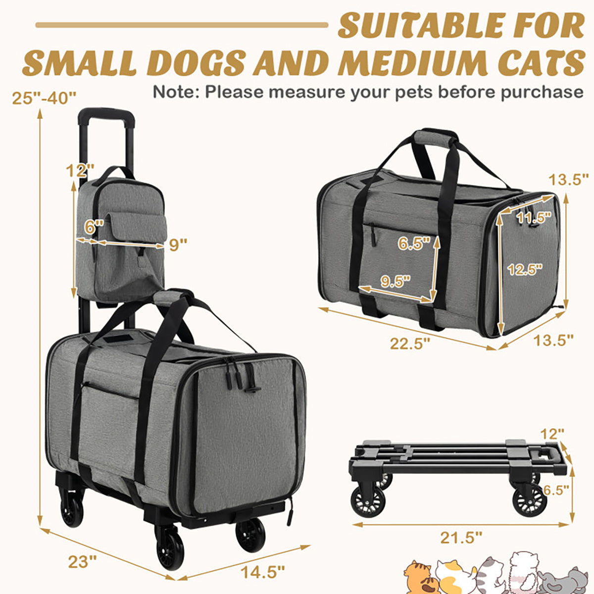 Soft Rolling Pet Carrier - image 8