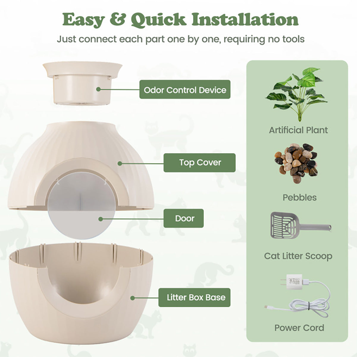 Smart Plant Hidden Litter Box with Odor Control - image 5