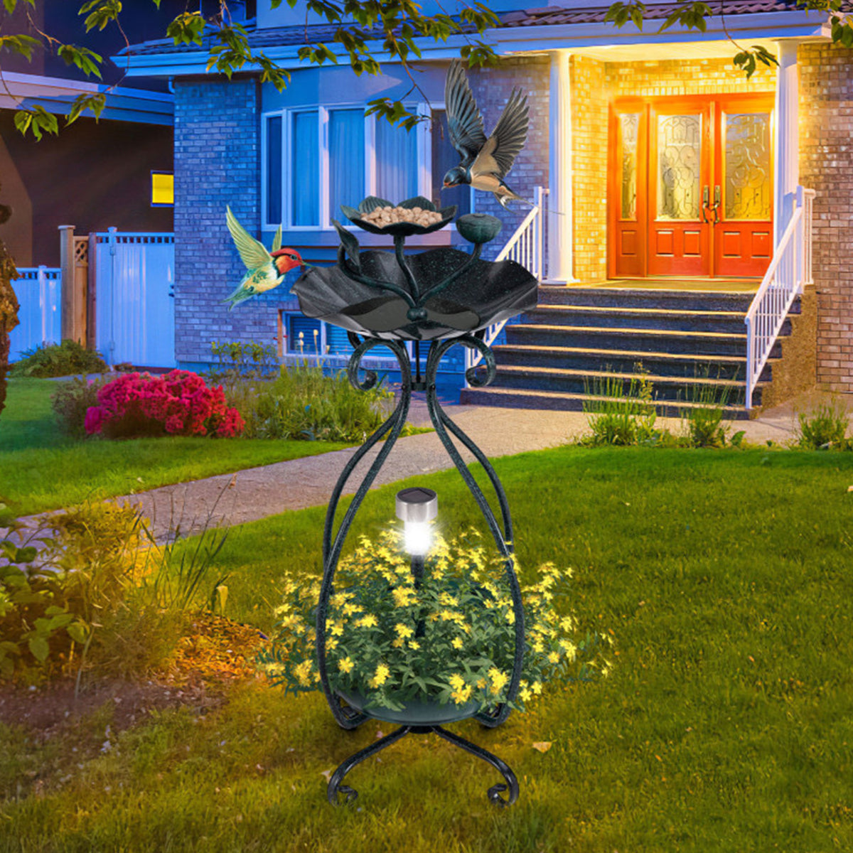 Solar Bird Bath Feeder and Planter - image 11