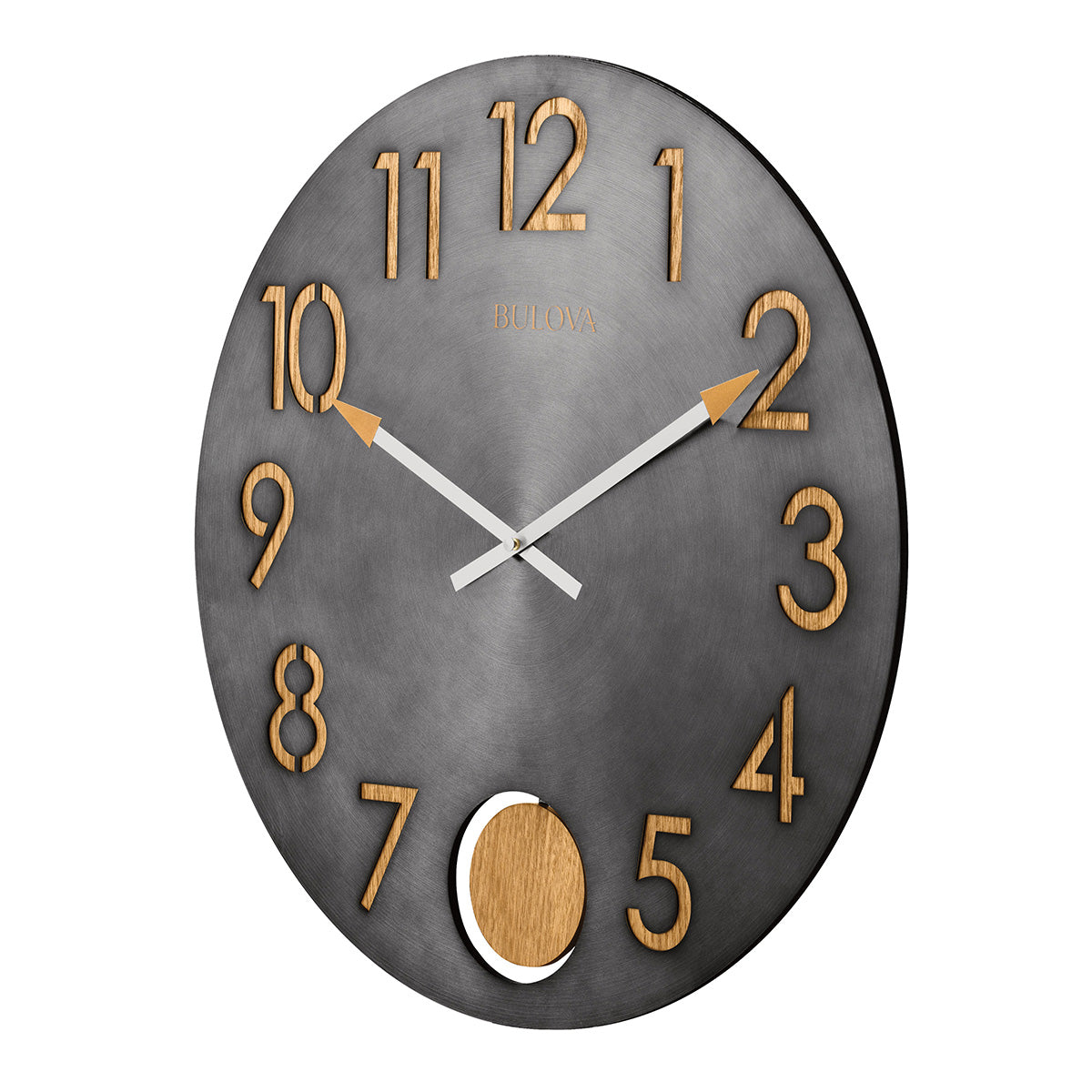 Bulova Flatiron Metal Wall Clock - image 3