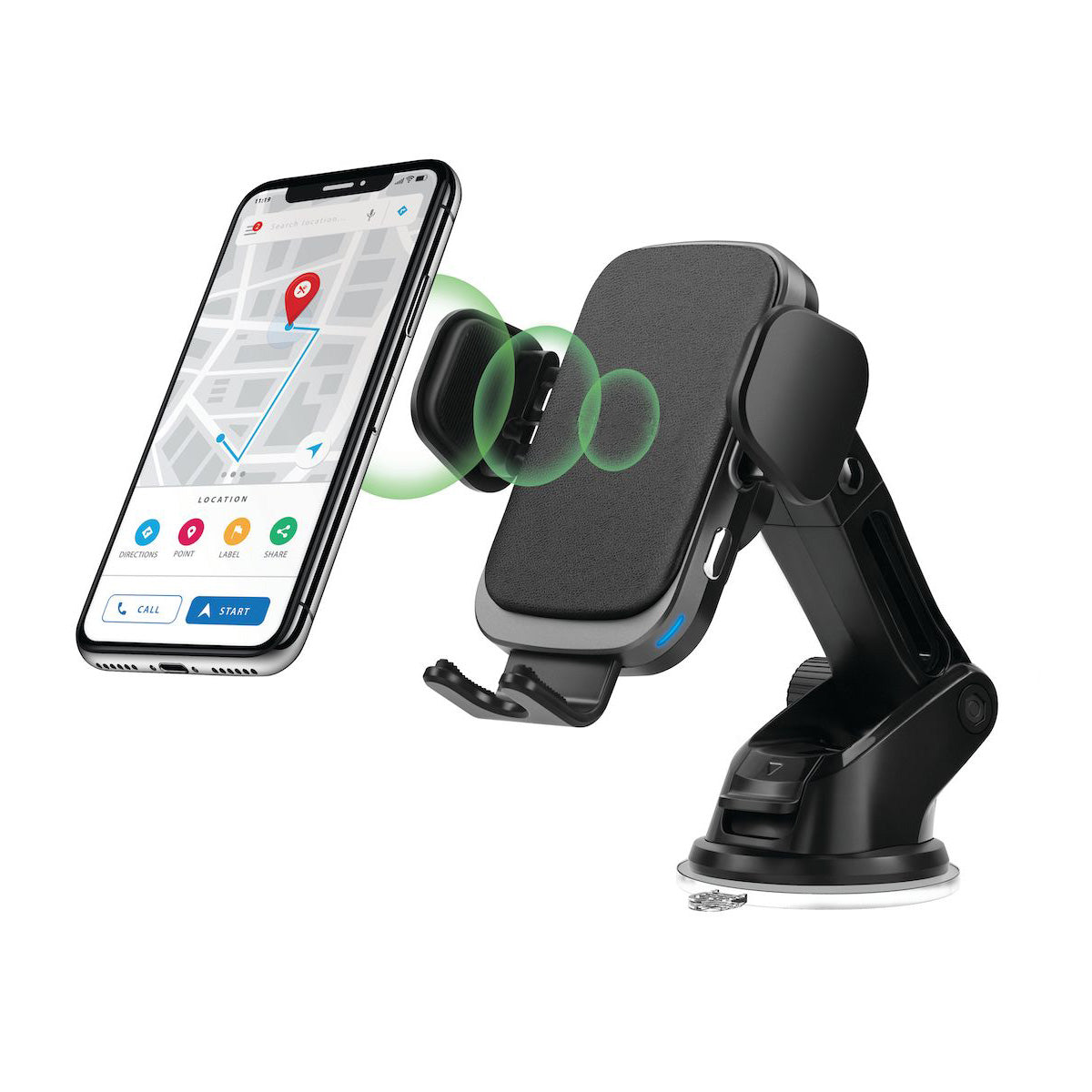 Car and Driver Auto Clamping Car Mount with Wireless Charging - image 4