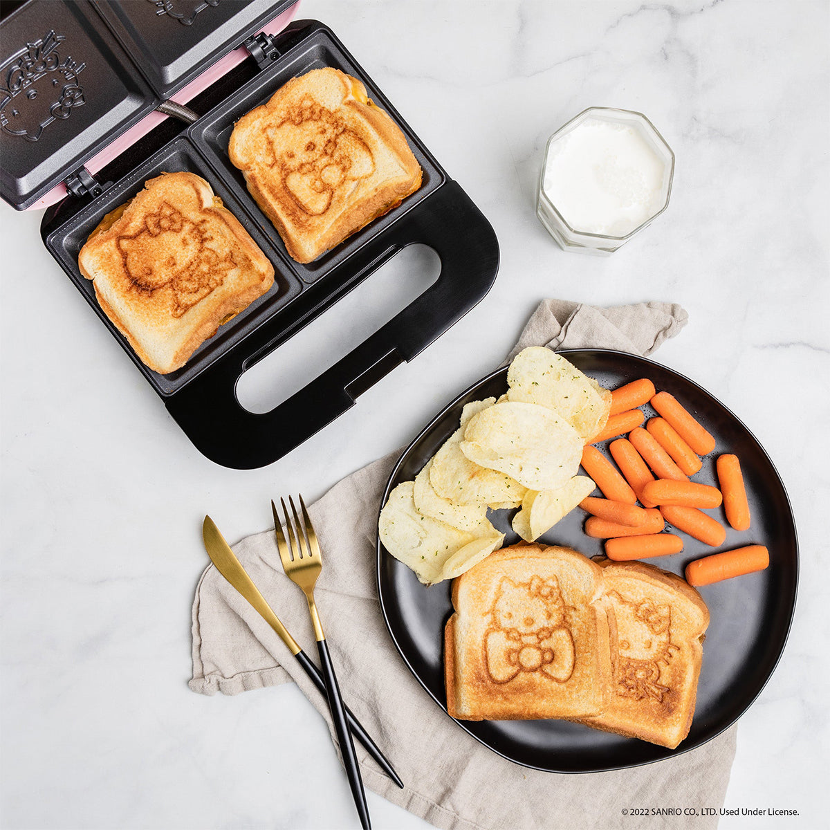 Hello Kitty Pink Grilled Cheese Sandwich Maker - image 3
