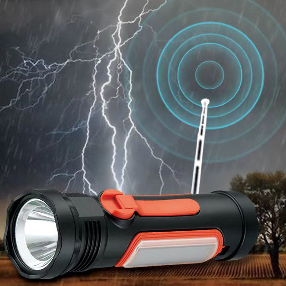 8-in-1 Emergency Weather Radio LED Flashlight - image 13