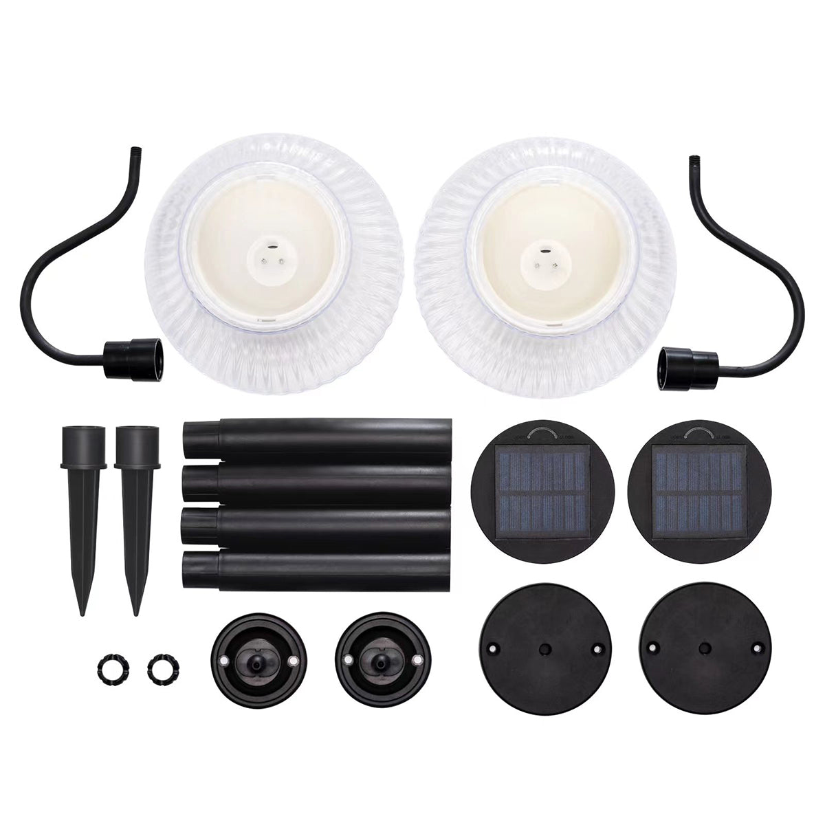 Solar-Powered LED Scallop Lamp Lights (Set of 2) - image 5