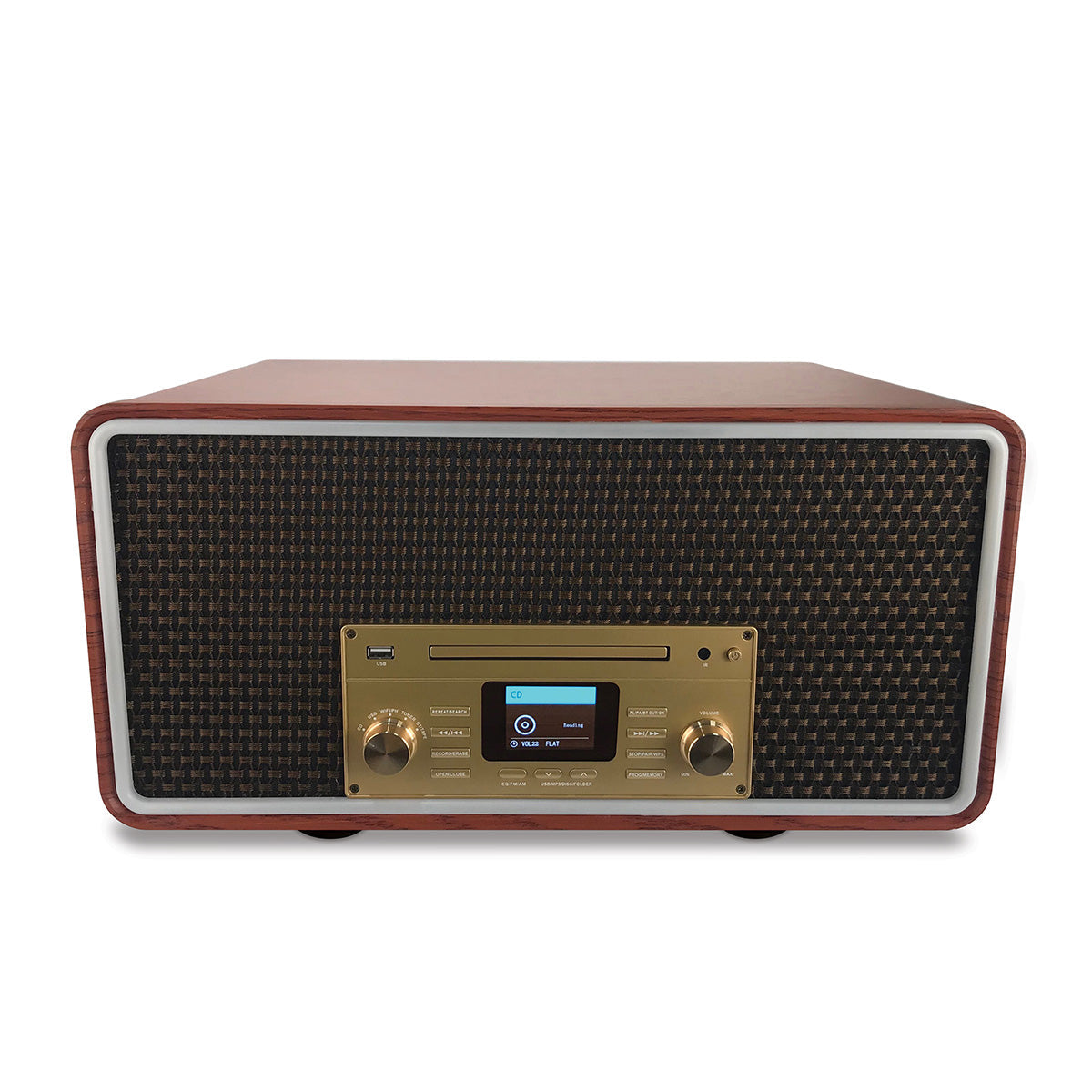 8-in-1 Bluetooth Record Player Multimedia Center - image 4