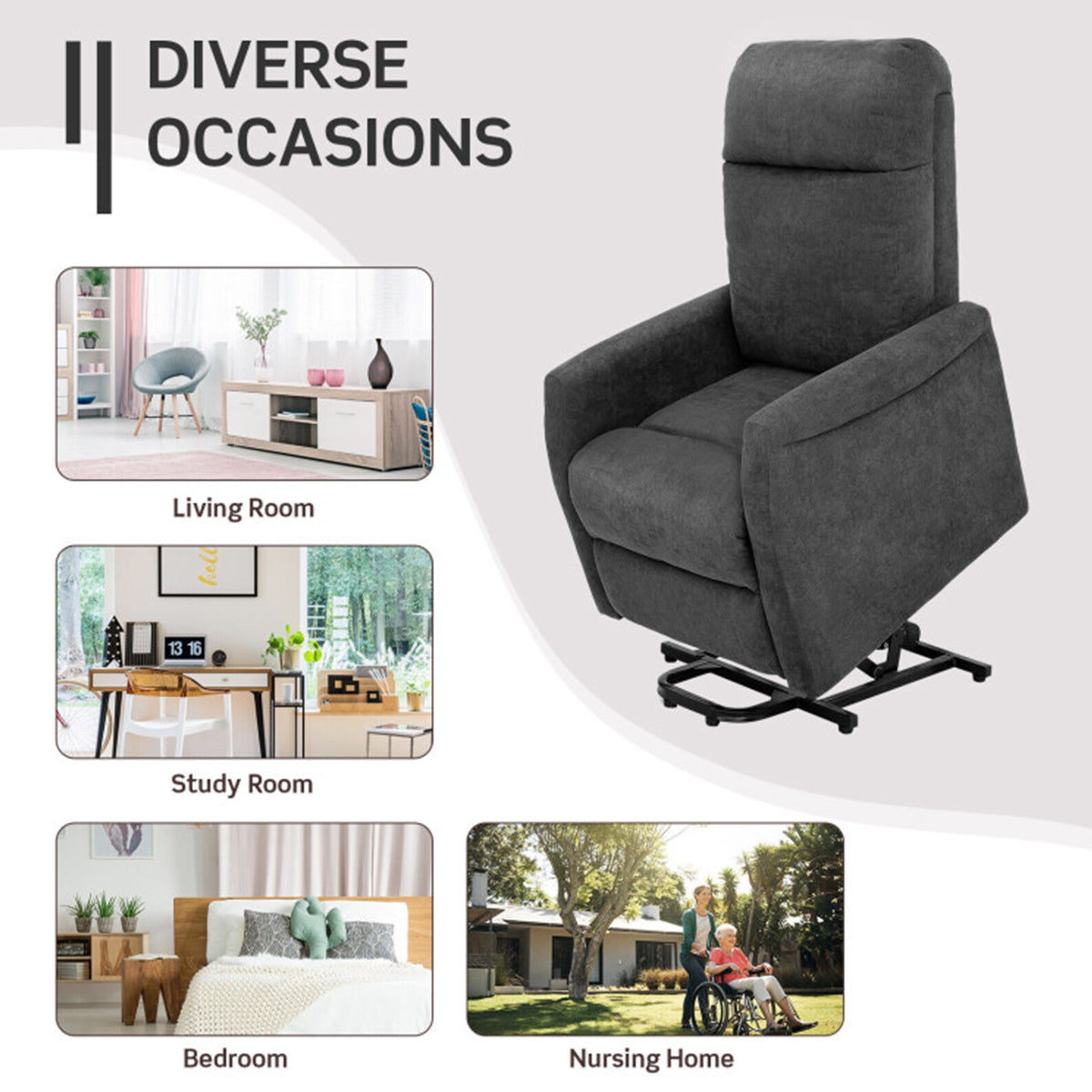 Electric Power Lift Recliner with Remote Control - image 3
