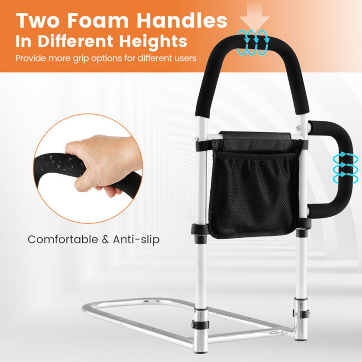 Bed Assist Rail with Non-Slip Grab Bar - image 7