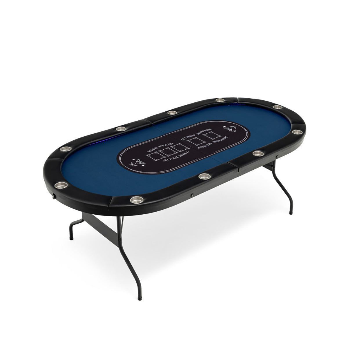 10-Player Foldable Poker Table with LED Lights - image 10