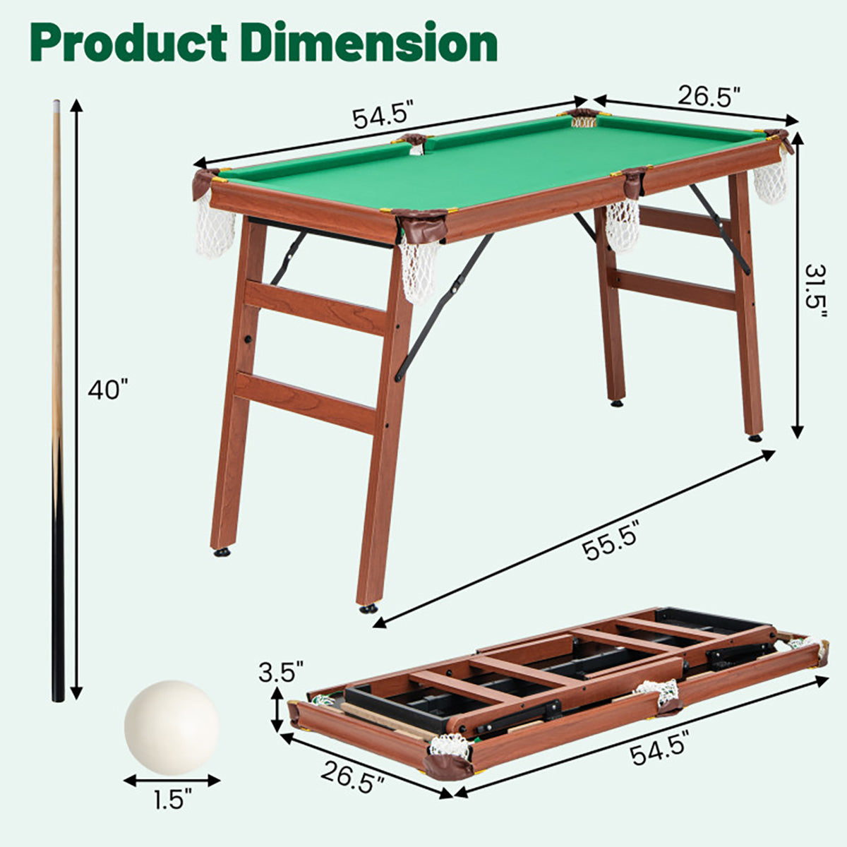 Portable Billiards Table Game Set - image 7