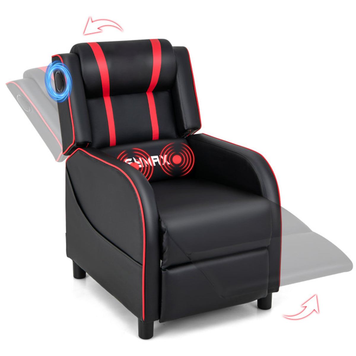 Gaming Massage Recliner Chair with Bluetooth Speakers - image 17