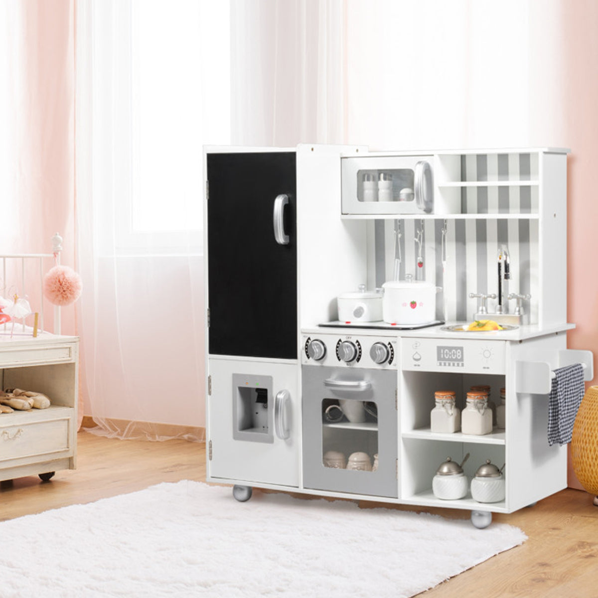 Wooden Pretend Play Kitchen with Sound - image 11