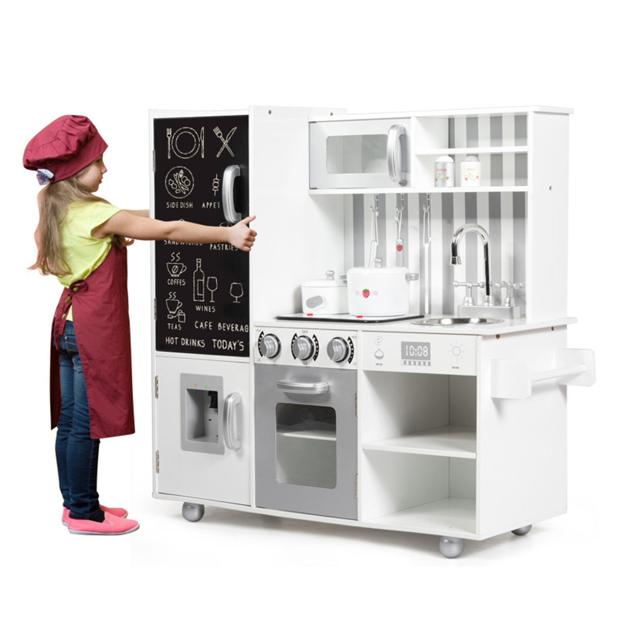 Wooden Pretend Play Kitchen with Sound - image 2