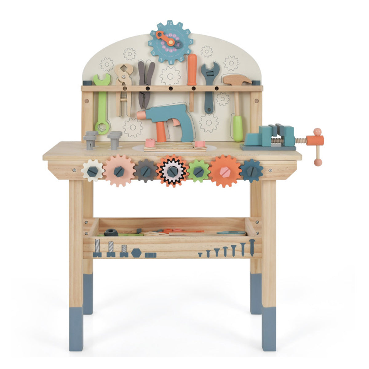 Wooden Pretend Play Workbench with Tools - image 2