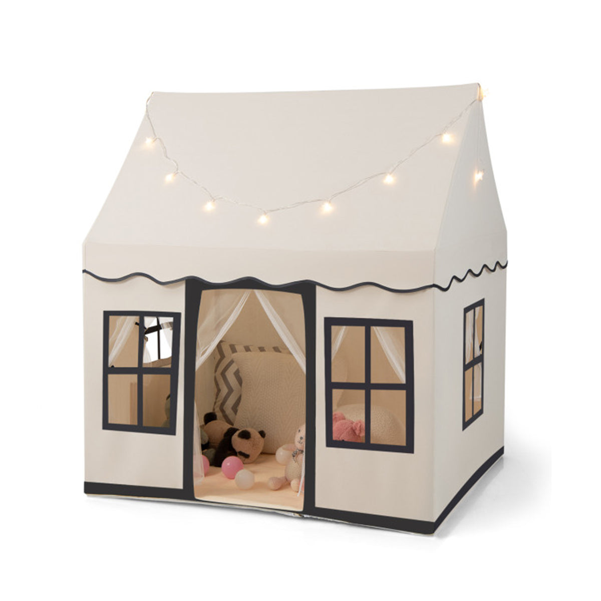 Large Kids Play Tent with Star String Lights - image 2