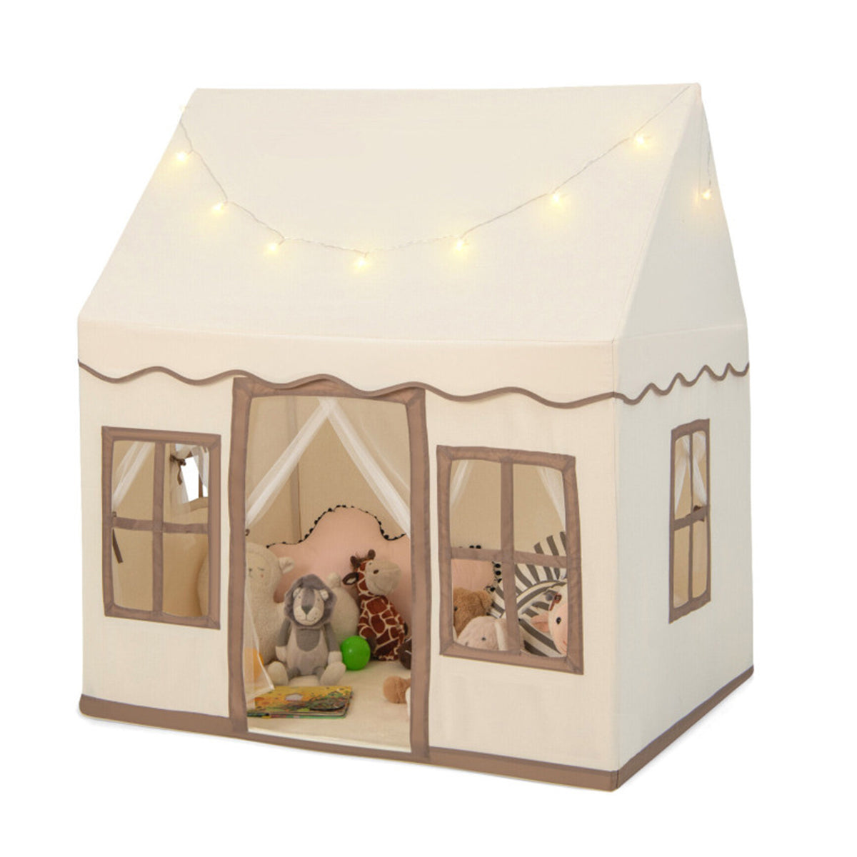 Large Kids Play Tent with Star String Lights - image 12