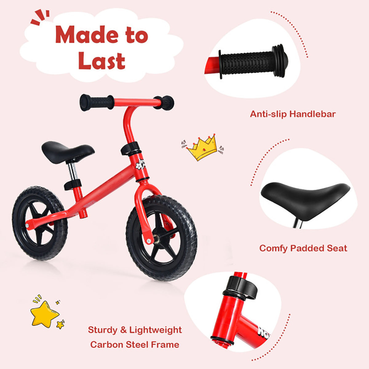 Kids Adjustable No Pedal Balance Bike - image 13