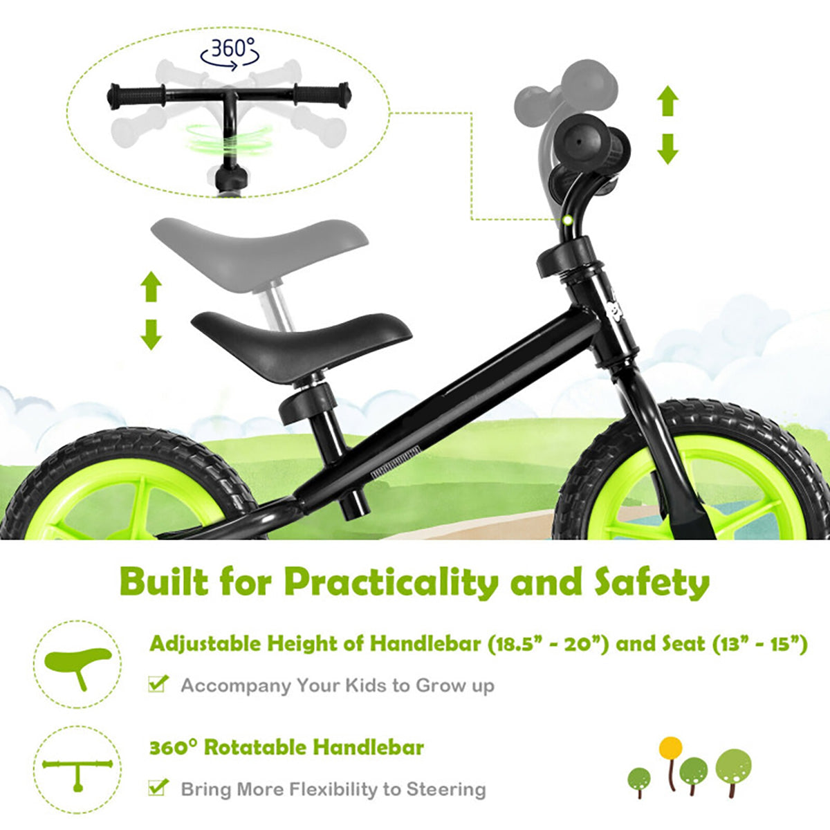 Kids Adjustable No Pedal Balance Bike - image 29