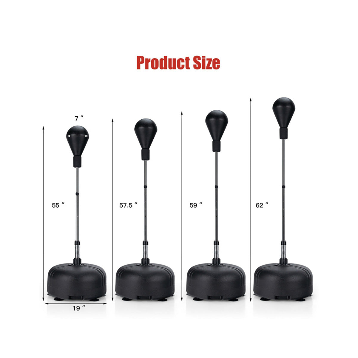 Adjustable Freestanding Punching Bag with Boxing Gloves - image 16