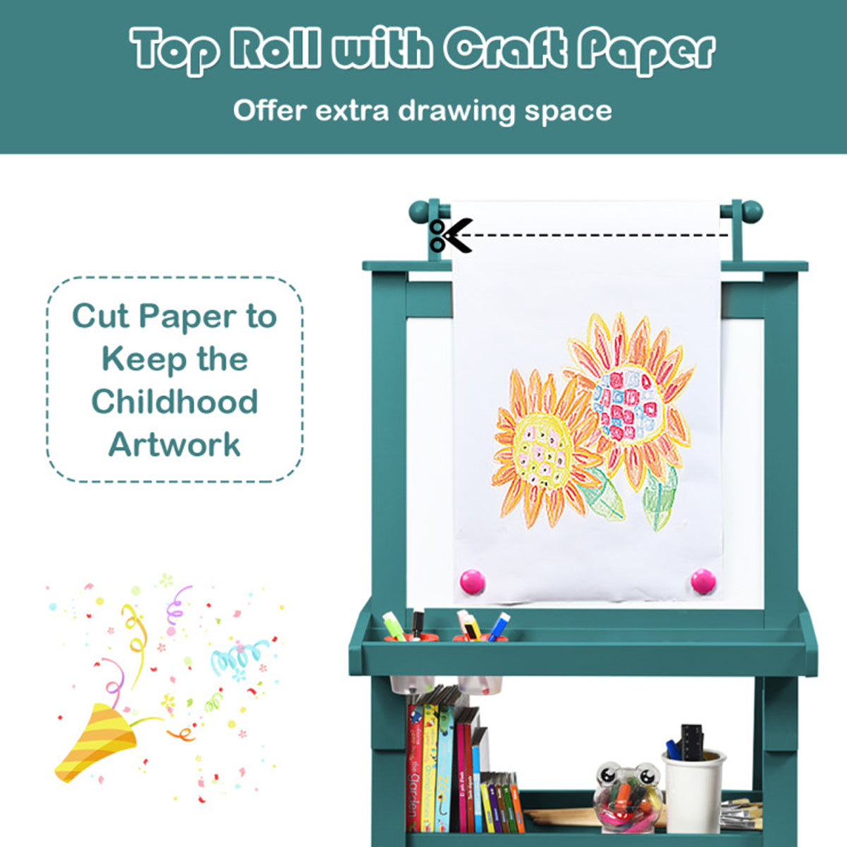 3-in-1 Kids Double-Sided Art Easel - image 25