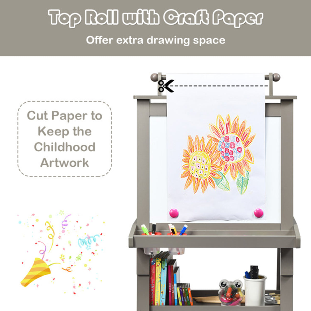 3-in-1 Kids Double-Sided Art Easel - image 16
