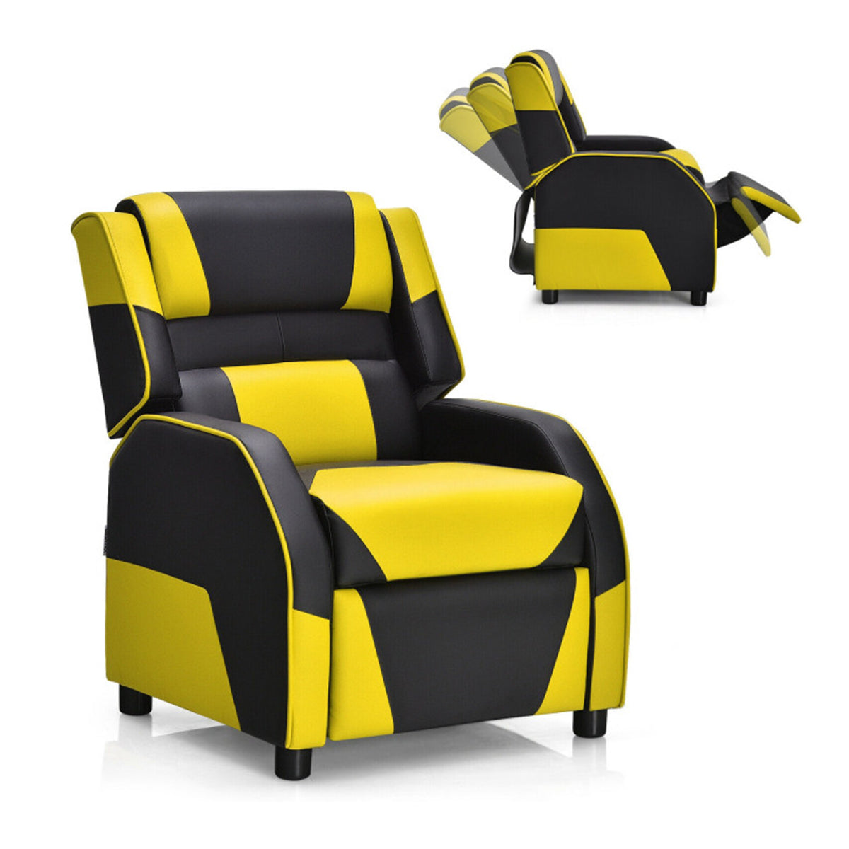 Kids Gaming Sofa Recliner with Headrest and Footrest - image 53