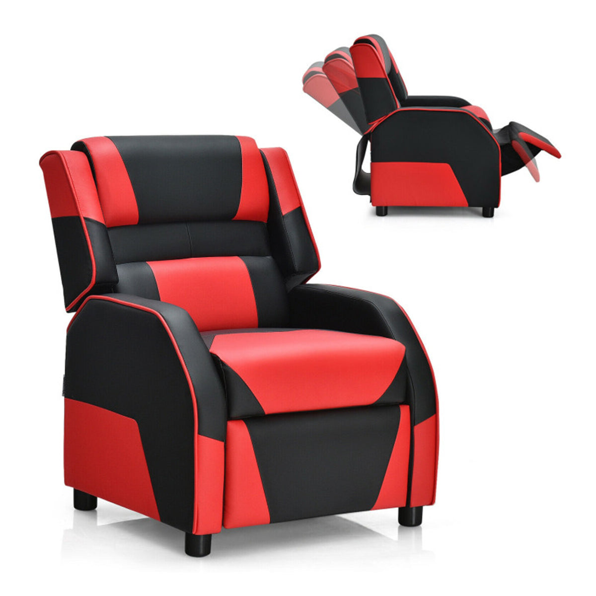 Kids Gaming Sofa Recliner with Headrest and Footrest - image 28