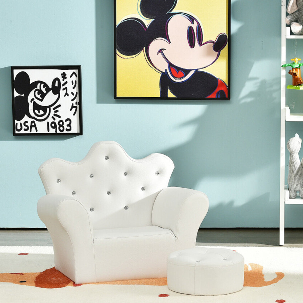 Kids Princess Sofa with Ottoman - image 21