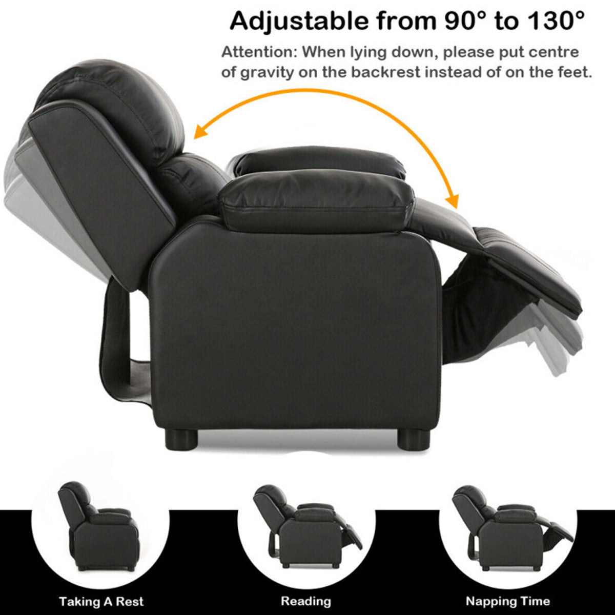 Kids Deluxe Recliner Chair with Storage Arms - image 7