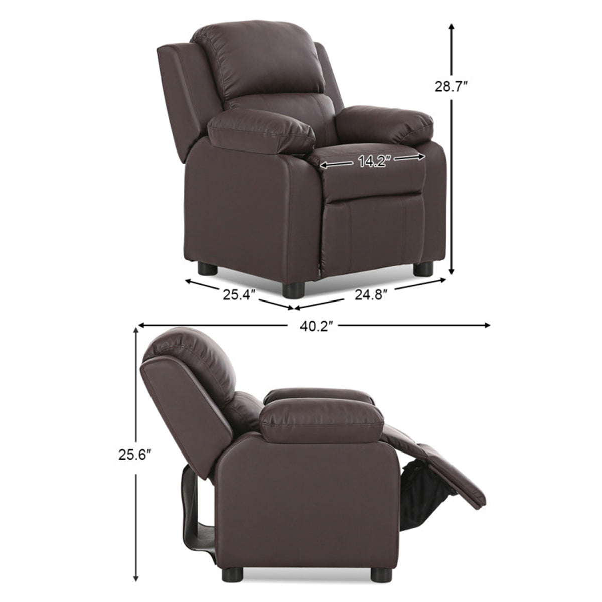 Kids Deluxe Recliner Chair with Storage Arms - image 14