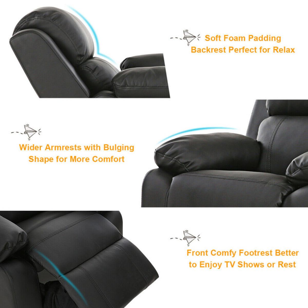 Kids Deluxe Recliner Chair with Storage Arms - image 6