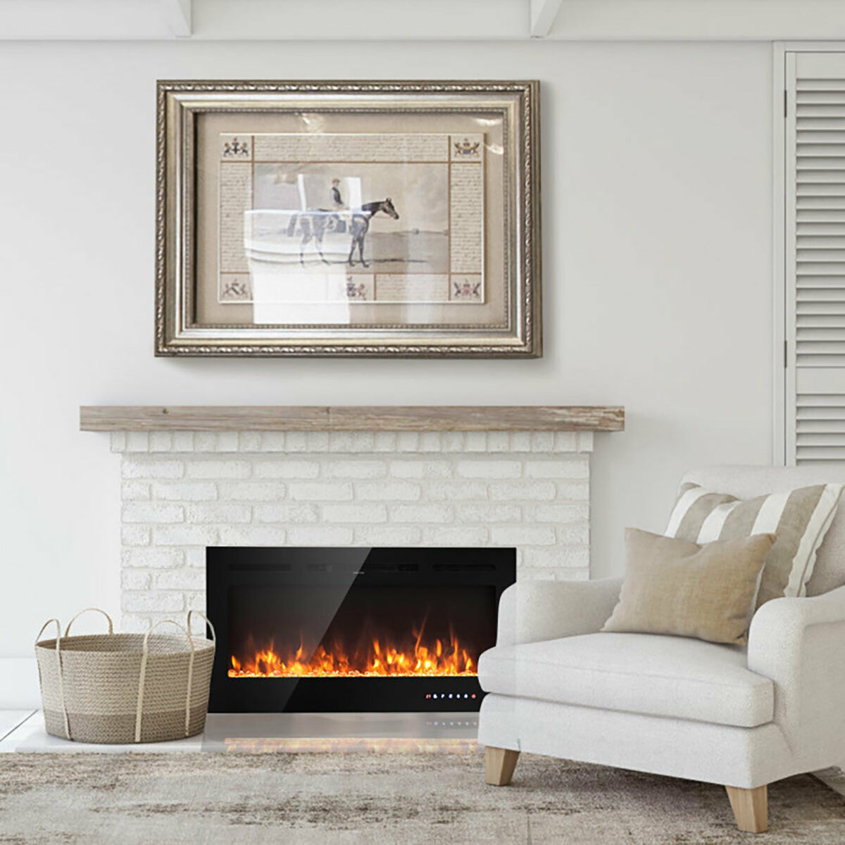 40'' Recessed Electric Fireplace