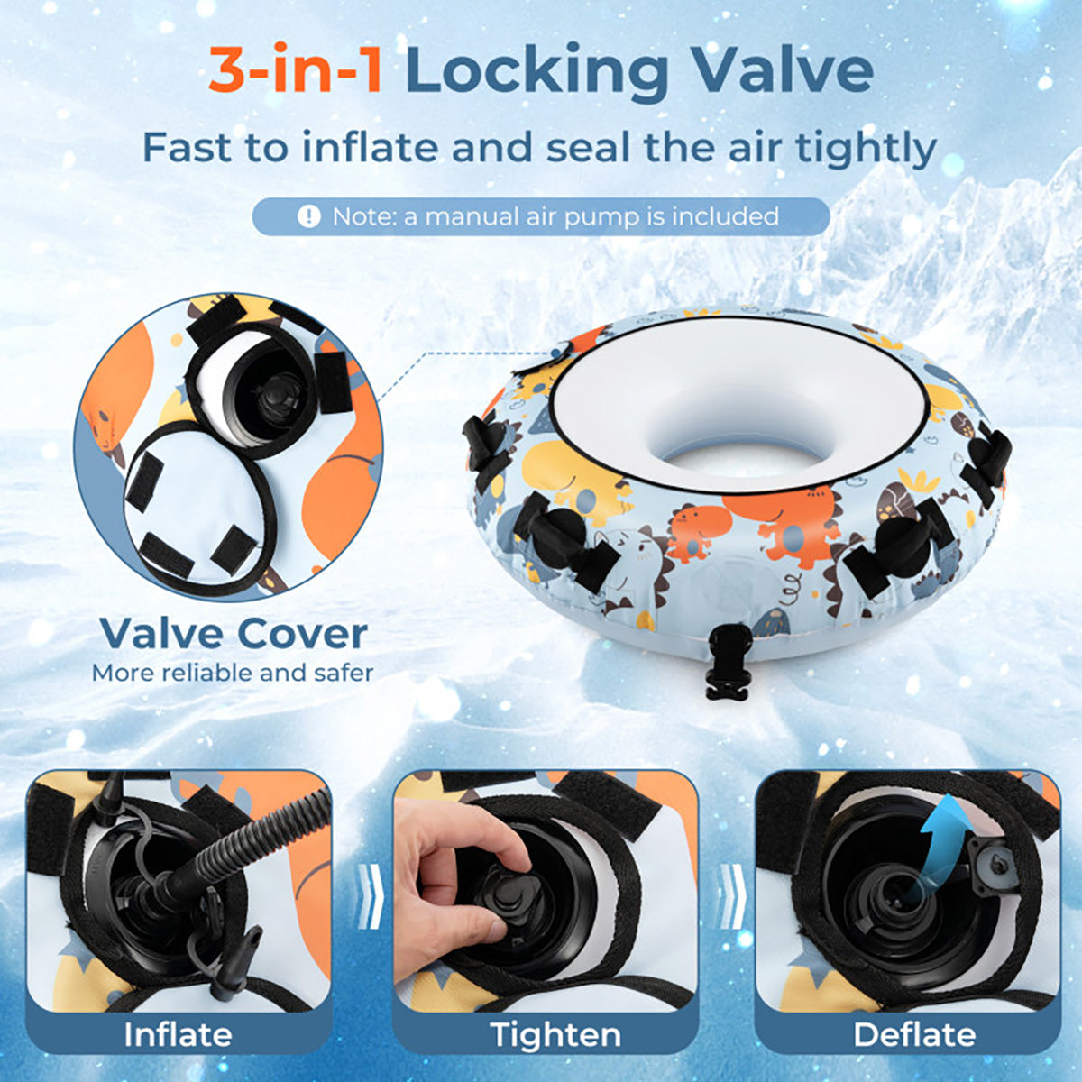 52'' Heavy-Duty Inflatable Snow Sled - image 4