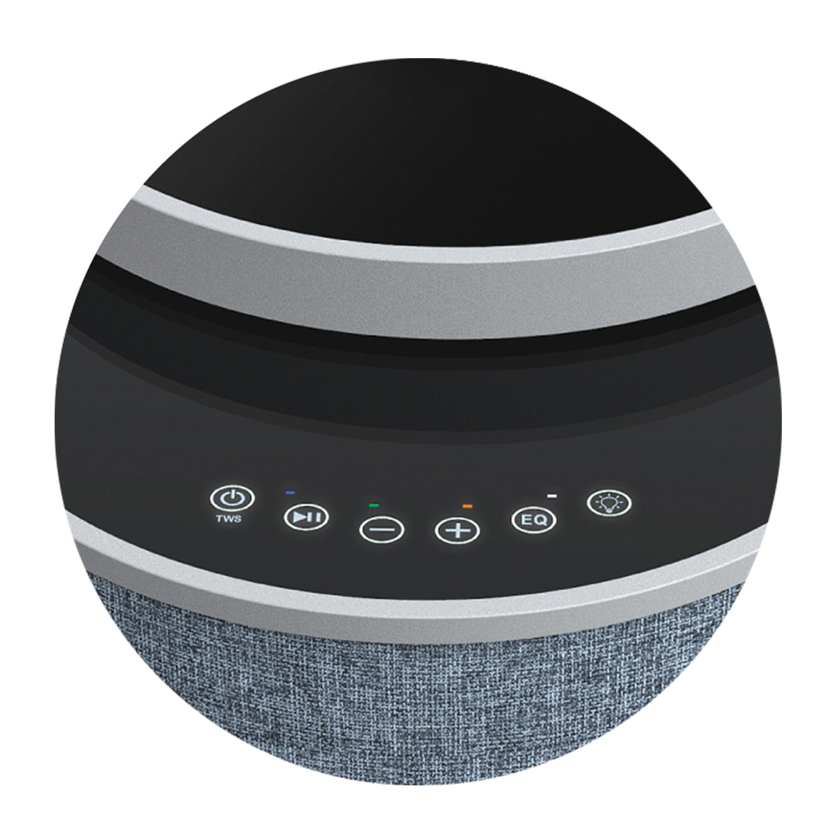 Swivel Top Bluetooth Speaker Side Table with Mood Lighting - image 11