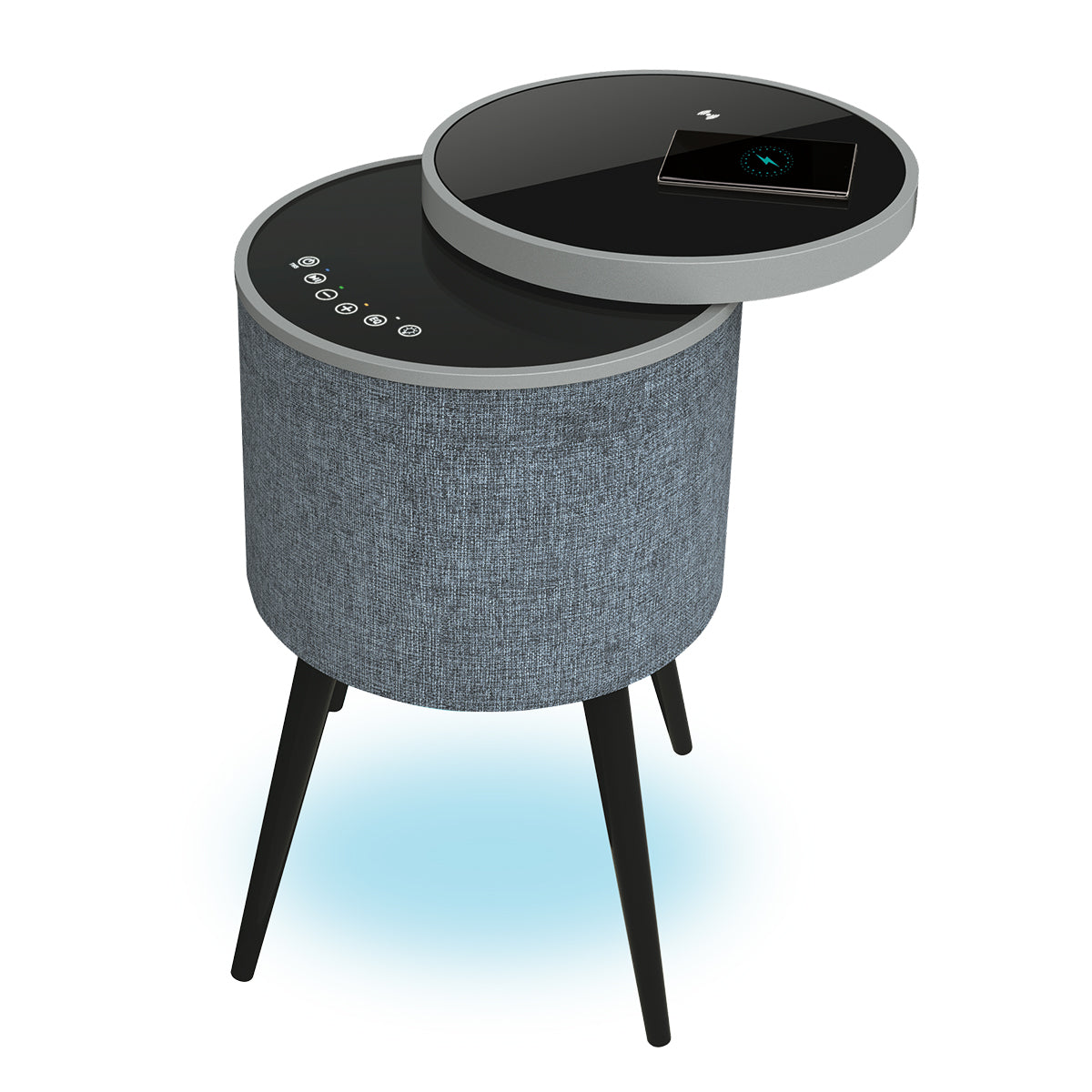 Swivel Top Bluetooth Speaker Side Table with Mood Lighting