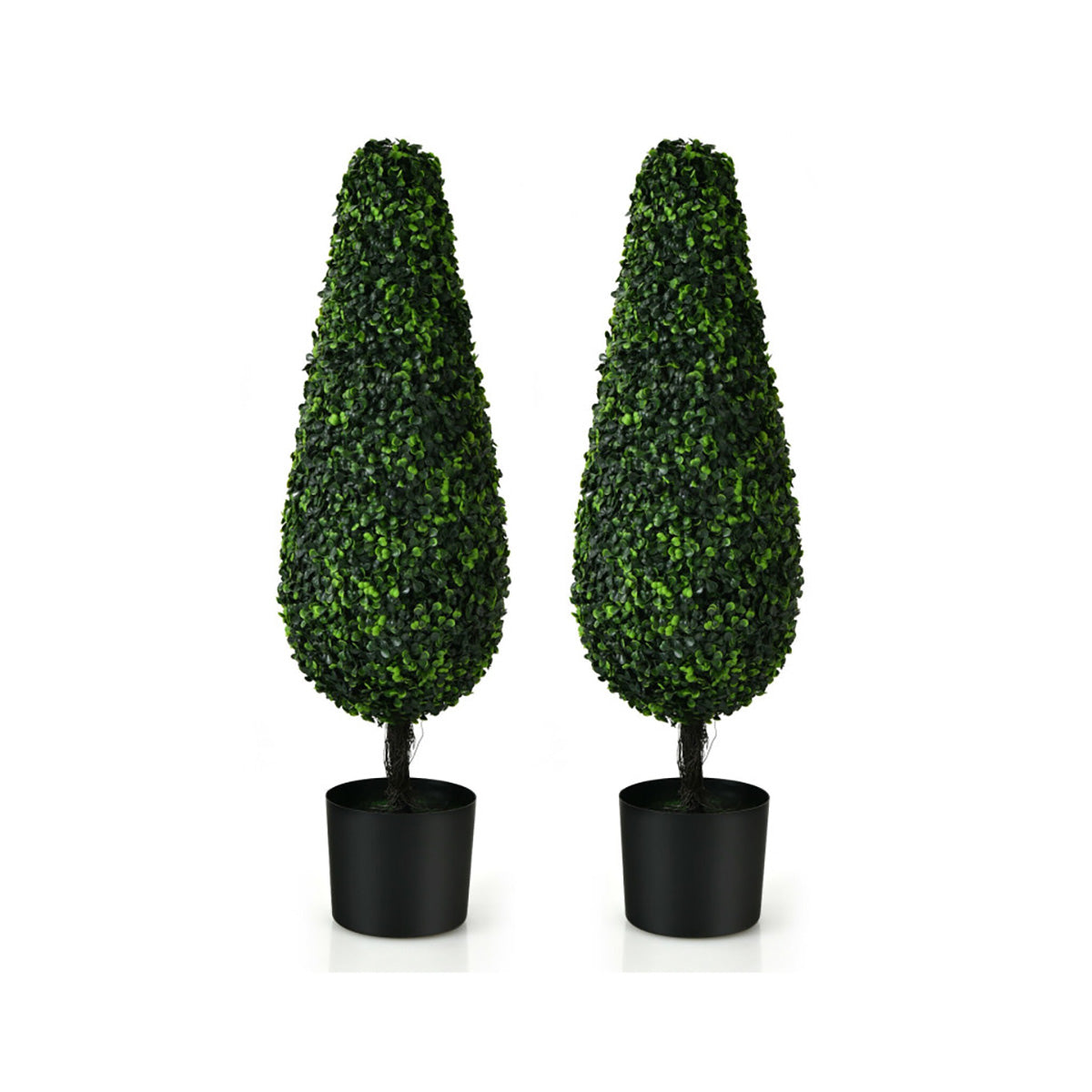 3' Artificial Boxwood Tower Topiary Trees (Set of 2) - image 2
