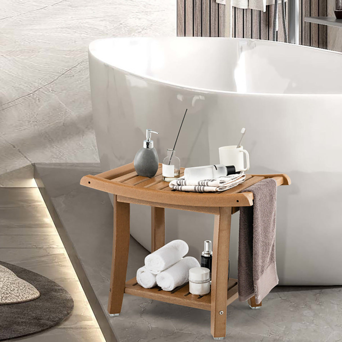 2-Tier Bathroom Shower Bench - image 16