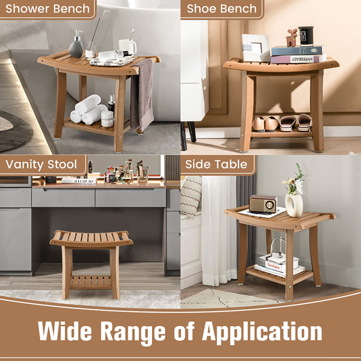 2-Tier Bathroom Shower Bench - image 13