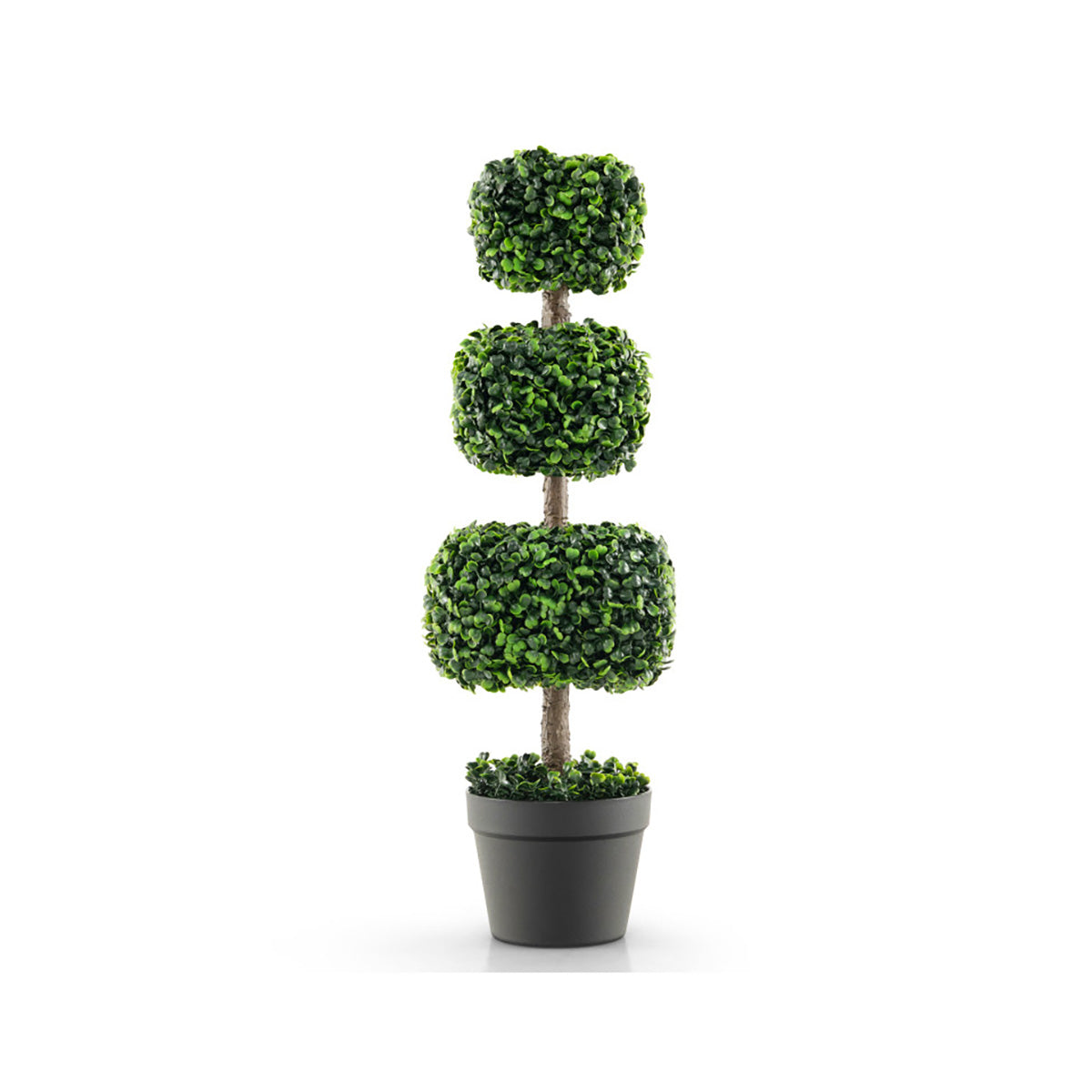 35'' Artificial Boxwood Topiary Ball Tree with Cement Pot - image 2