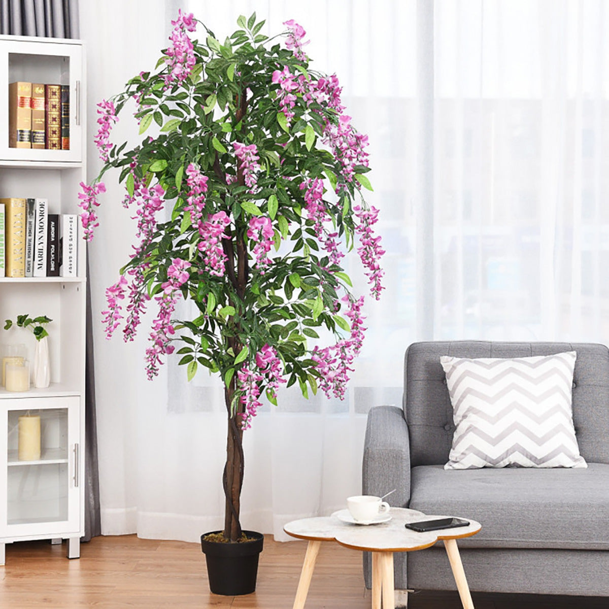 6' Artificial Silk Wisteria Tree