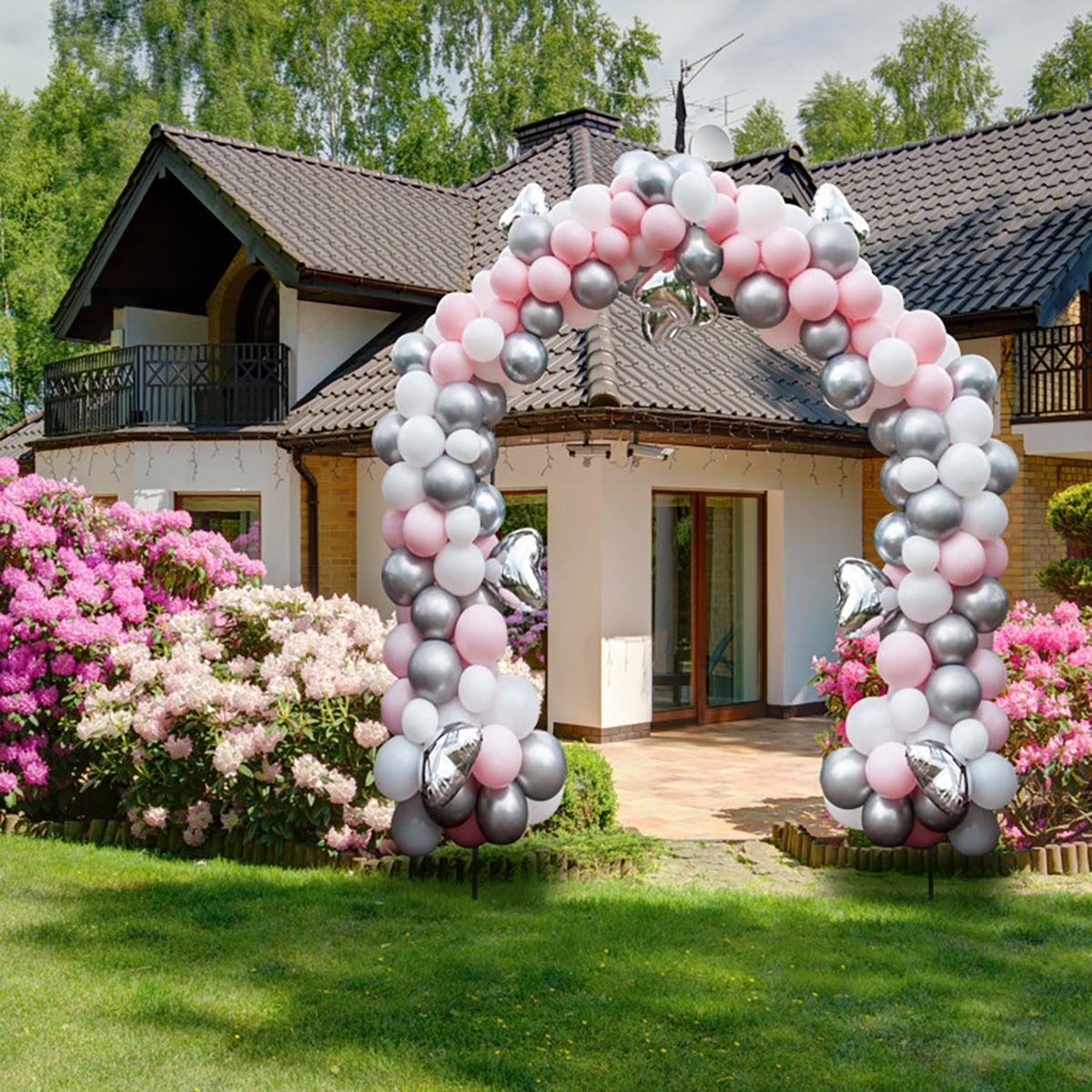 8' Steel Gothic Steel Rose Arch - image 11