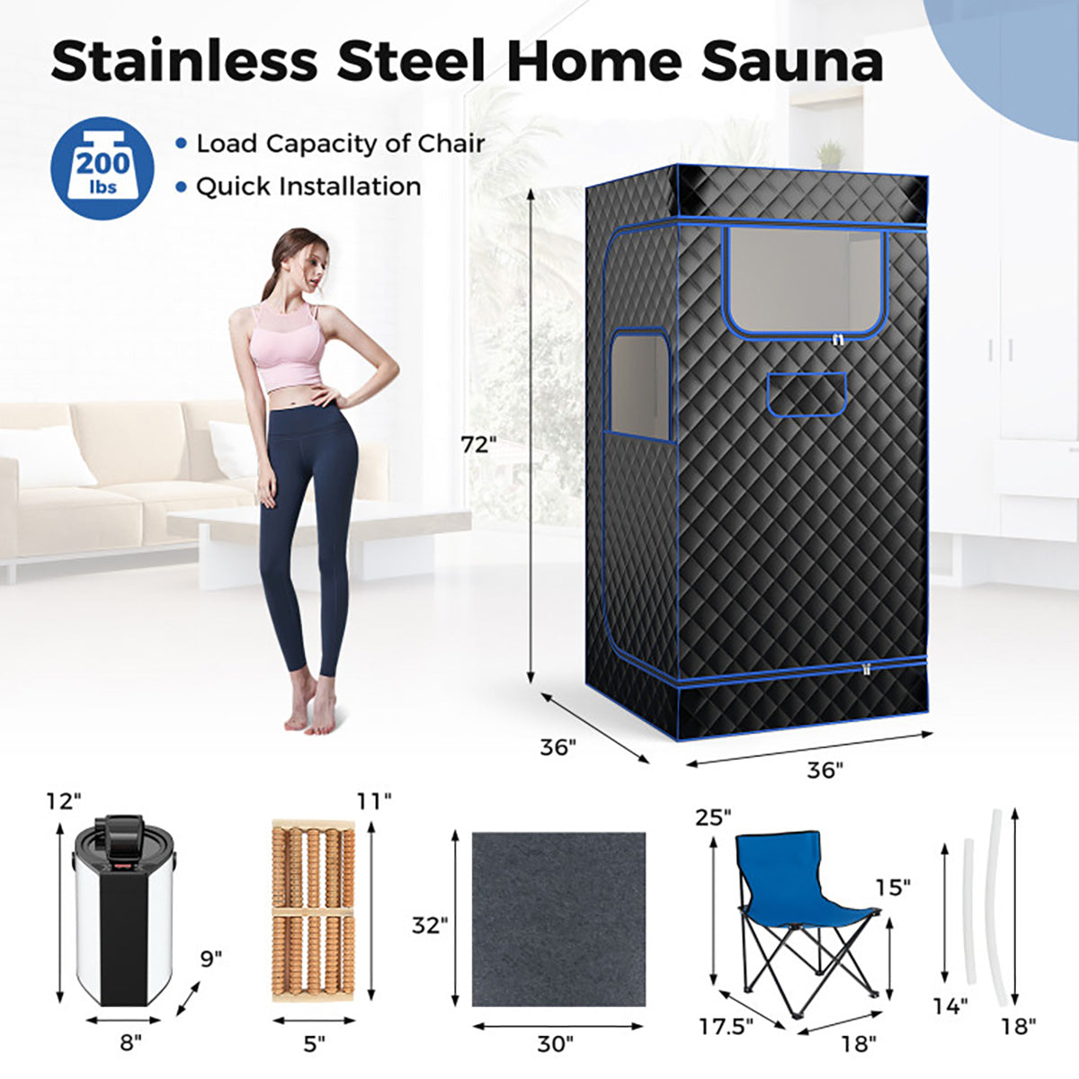 Portable Full Body Steam Sauna - image 30