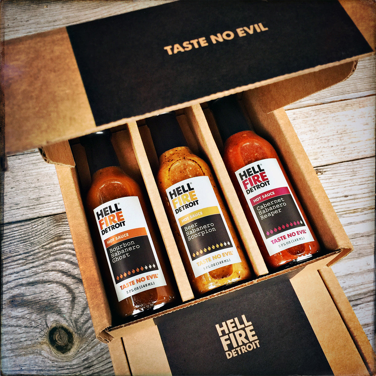 Hell Fire Detroit Inferno Hot Sauce Gift Set - image 6