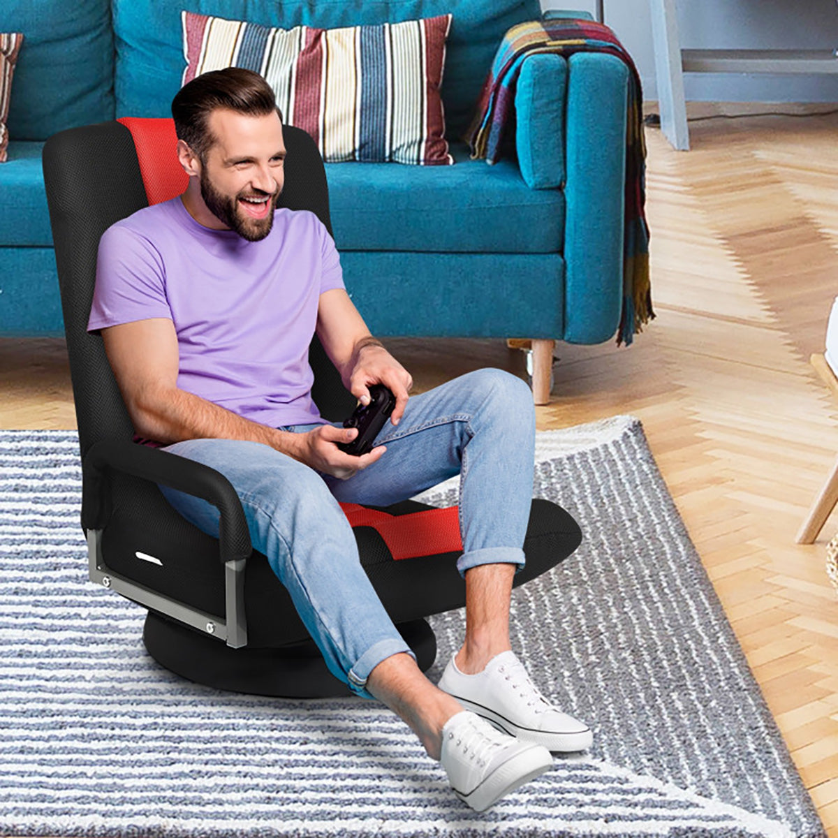 360-Degree Swivel Gaming Floor Chair - image 8
