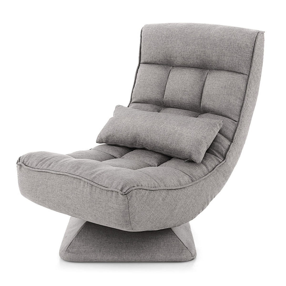 Adjustable 360° Swivel Floor Chair with Massage Pillow - image 2