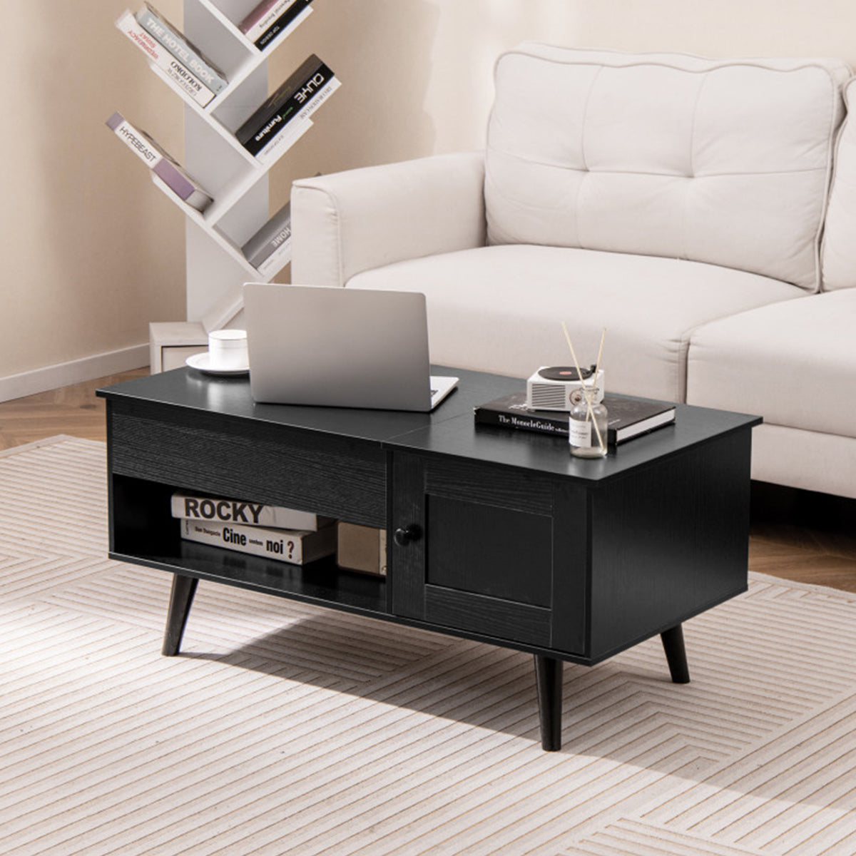 Lift Top Coffee Table with Hidden Storage Compartment - image 29