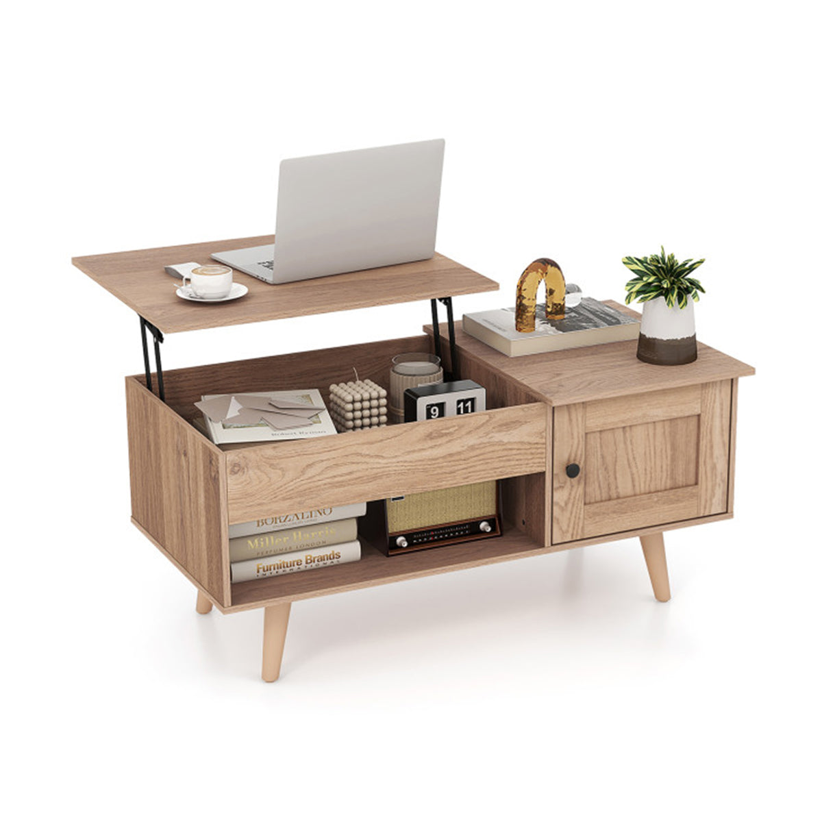Lift Top Coffee Table with Hidden Storage Compartment - image 8