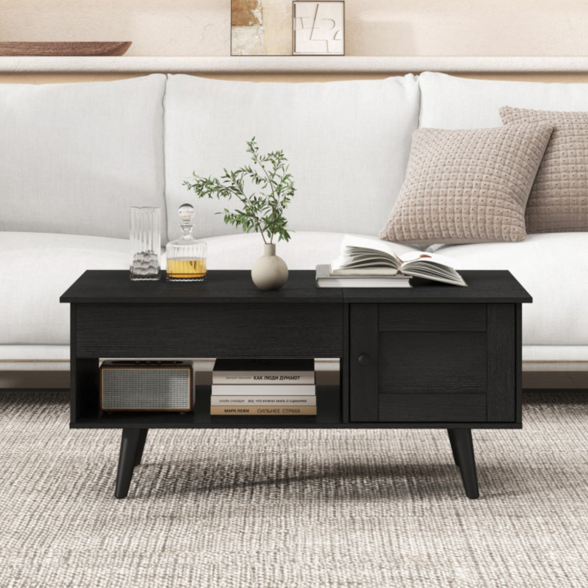 Lift Top Coffee Table with Hidden Storage Compartment - image 27