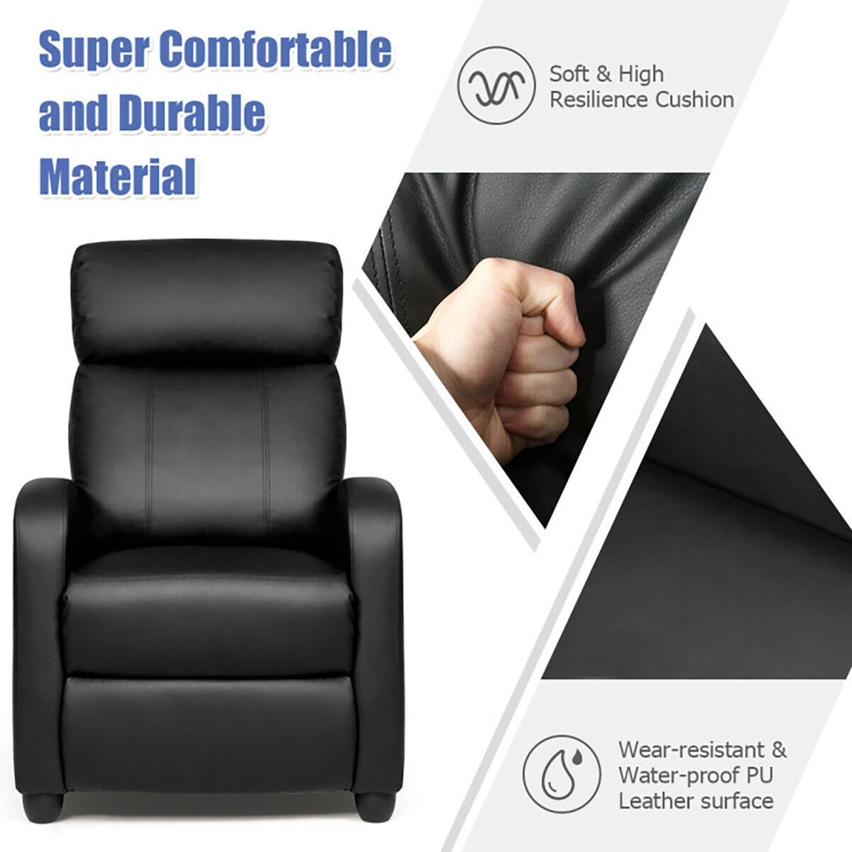 Wingback Massaging Recliner Chair - image 28