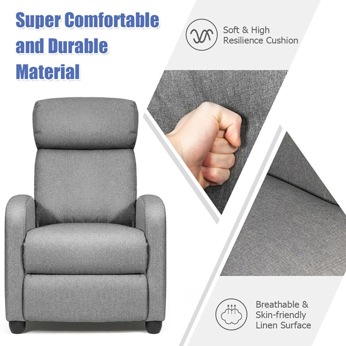 Wingback Massaging Recliner Chair - image 17